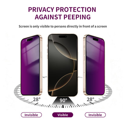 2 Pack Privacy Screen Protector for iPhone 17 Pro Max Tempered Glass 6.9'' Private Saver Anti-Spy Eye Protection Anti-Scratch Full Coverage No Bubble