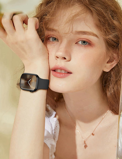 Sport Silicone Band Compatible with Apple Watch Bands 40mm 38mm 41mm 44mm 45mm 42mm 49mm Women Men,Soft Wristband Waterproof Replacement Sport Strap for iWatch Bands Series 9 8 7 6 5 4 3 2 1 SE Ultra