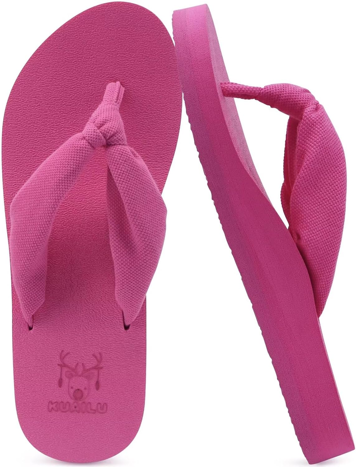 KuaiLu Flip Flops for Women with Arch Support Summer Beach Thong Sandals