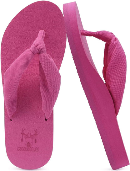 KuaiLu Flip Flops for Women with Arch Support Summer Beach Thong Sandals