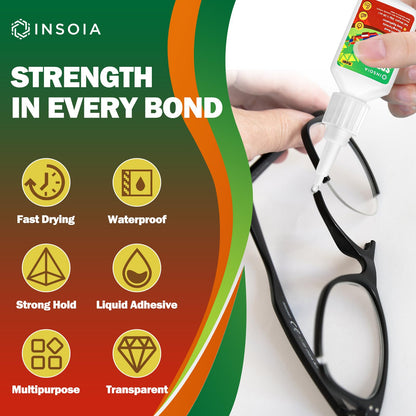 INSOIA Super Medium CA Glue, 20g, Strong Bond, with Precision Tips