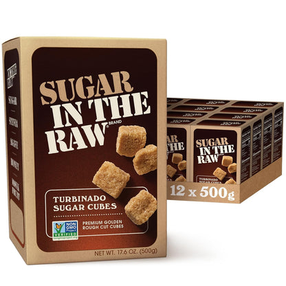 In The Raw Granulated Turbinado Cane Sugar, 2 lb Box, Pure, All-Natural Turbinado Sugar, Non-GMO Project Verified, Kosher, Vegan and Gluten Free (Pack of 12)