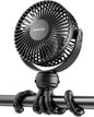 Gaiatop Mini Portable Stroller Fan, Small Clip on Fan 3 Speed Rechargeable