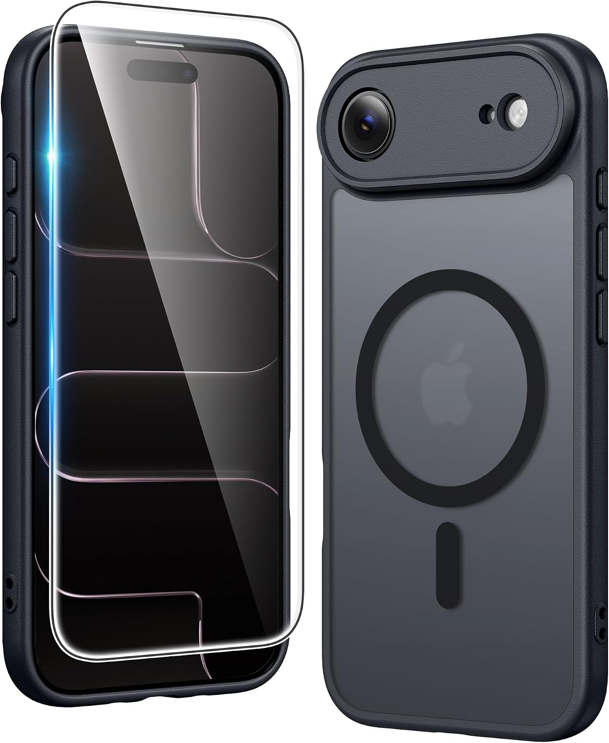 FNTCASE for iPhone 17 Pro Case Clear Magnetic with Screen Protector