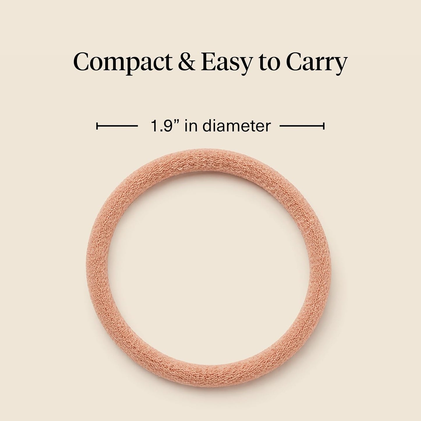 Kitsch Elastic Hair Ties No Damage | Stretchable Hair Bands - Neutral 12pcs