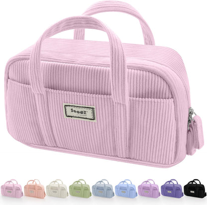 Sooez Large Pencil Case Pouch, Extra Big Pencil Bag with 5 Compartments