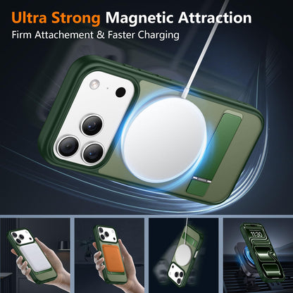 SPIDERCASE Magnetic for iPhone 17 Pro Max Case,with Kickstand,Clear