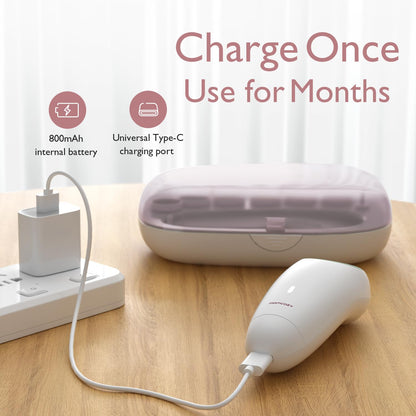 Momcozy Baby Nail File Electric, Gentle Night Light Baby Nail Trimmer