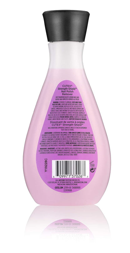 Cutex Nail Polish Remover, Strength Shield, Leaves Nails Looking Healthy, Contains Vitamins E, B5 & Hydrolyzed Silk, 6.76 Fl Oz