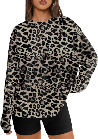 Trendy Queen Womens Oversized Long Sleeve Shirts Fall Tops 2026 Basic Tees