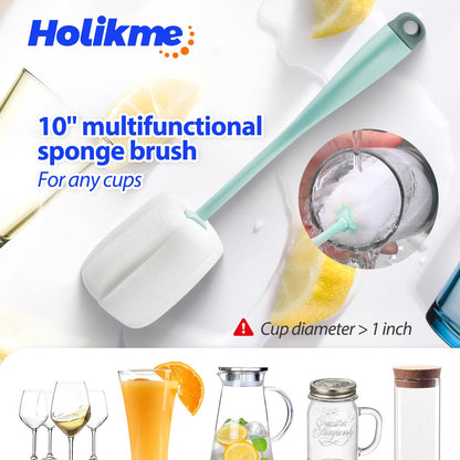 Holikme Bottle Brush Tube Cleaning Lab Set with Long Handle,White