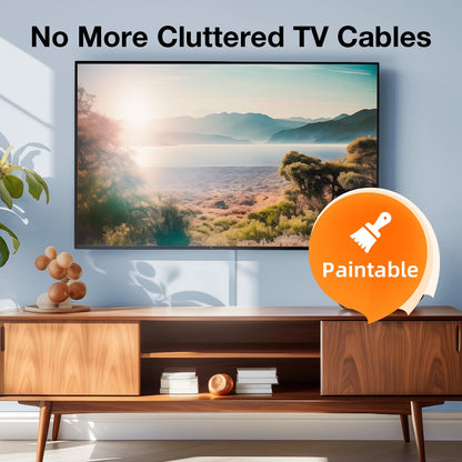 Wire Hider, 157in Delamu Cord Hider Wall, Paintable Wire Covers for Cords, TV Cable Hider Wall Kit, Cable Covers Raceway, Cable Management Hide TV Cords for Wall Mount TV, 10XL15.7 W0.95 H0.55in Brown