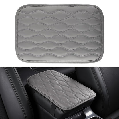 Amiss Car Center Console Cover, Upgraded Leather Car Armrest Cushion with 2 Storage Pockets, Universal Waterproof Cushion Pad, Non-Slip Car Interior Accessories, Fits Most Sedans SUVs Trucks (Black)