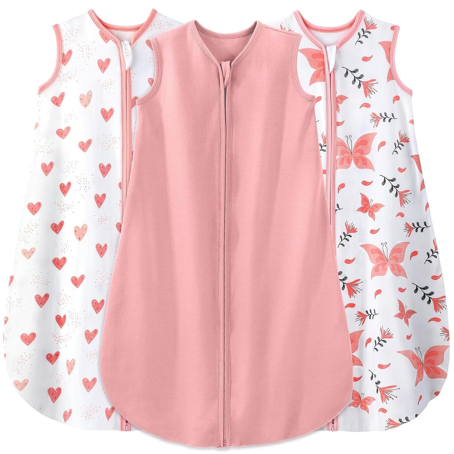 Yoofoss Baby Sleep Sack 0-6 Month 0.5TOG 100% Organic Cotton 2-Way Zipper