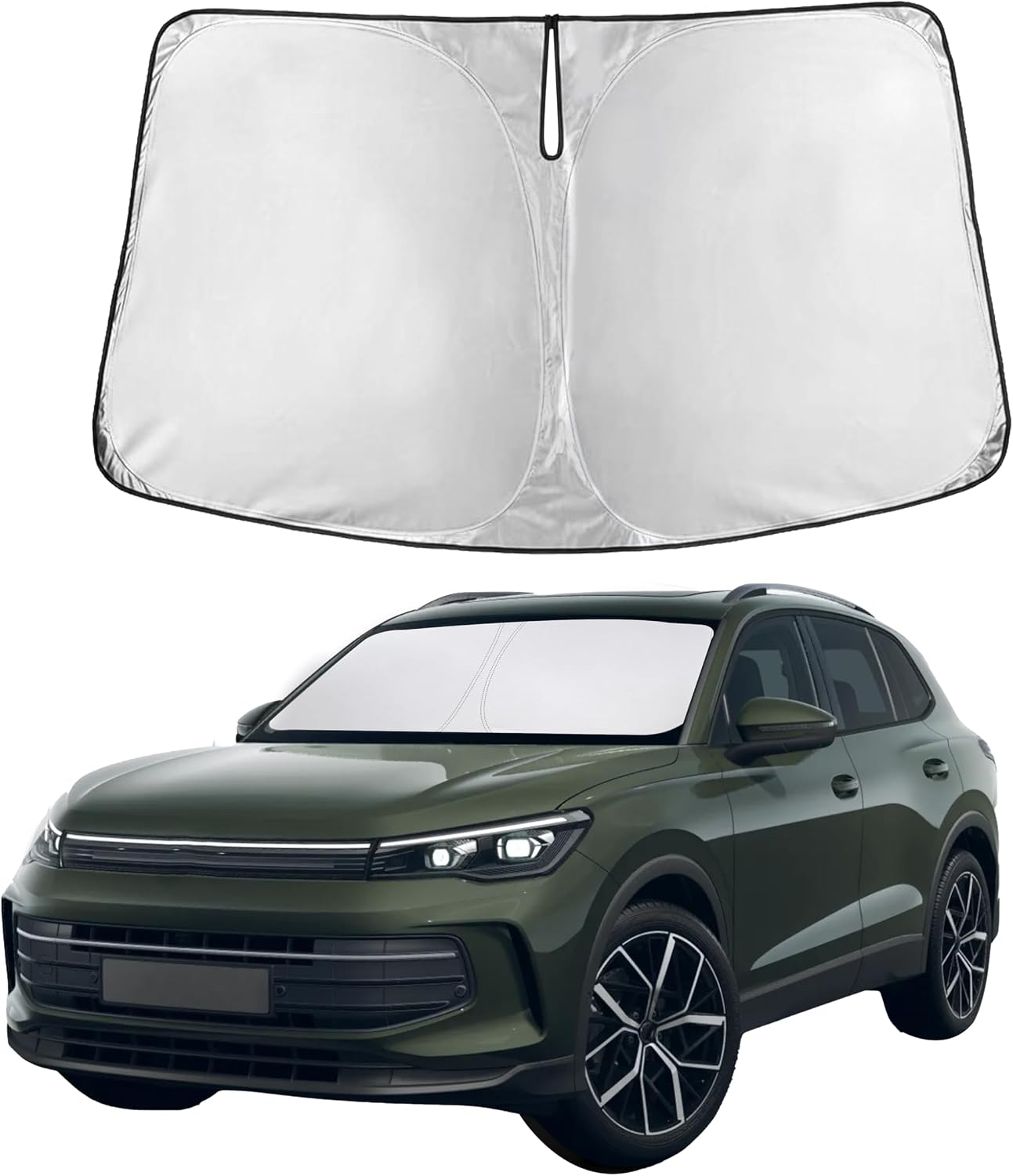 Autovir Windshield Sun Shade, 2017-2026 Tesla Model 3 & Y, 280T Visor Shade