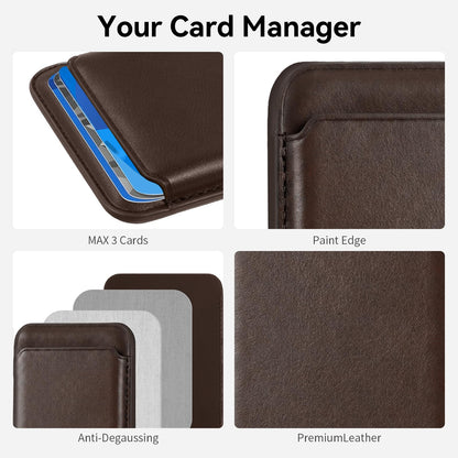 Magnetic Wallet Cell Phone Card Holder for Phone Case with Mag-Safe