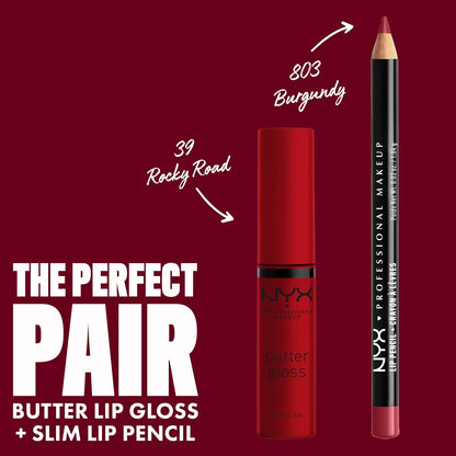 NYX PROFESSIONAL MAKEUP Butter Gloss, Non-Sticky Lip Gloss - Praline (Deep Nude)