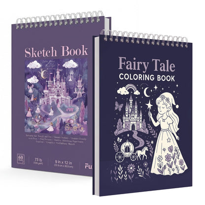 Fuxi 9" x 12" Sketch Book_Top Spiral Bound Sketchbook_100Sheets 68lb/100gsm