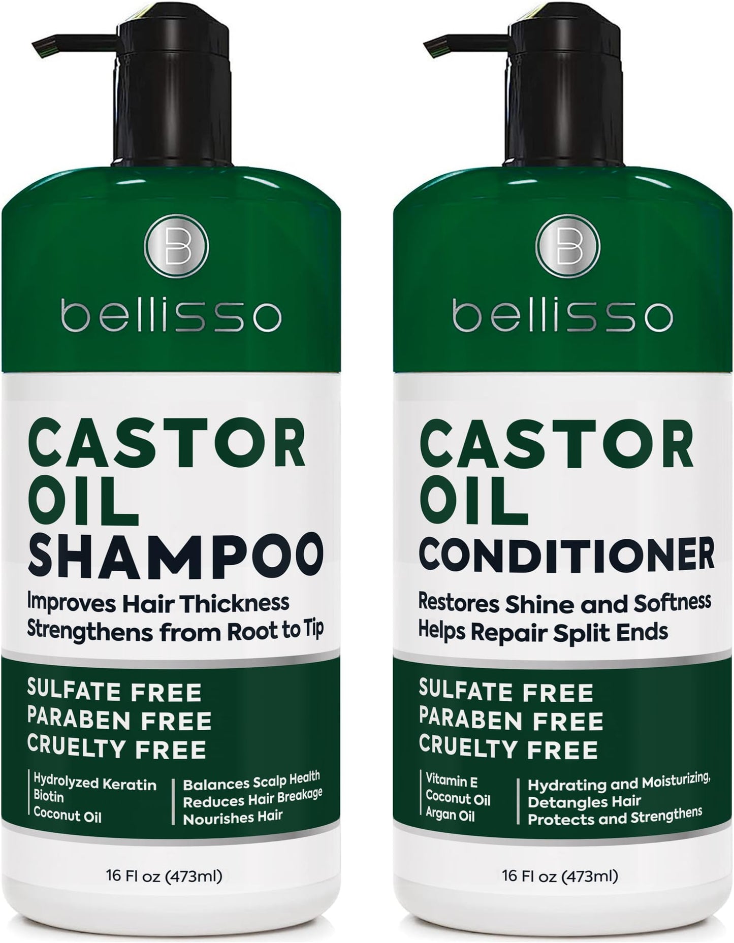Caffeine Shampoo and Conditioner Set - Volumizing Products for Women and Men - Thickening, Volume Boosting Formula for Thinning and Fine Hair - Sulfate Free, No Parabens - Hydrating, Salon Grade