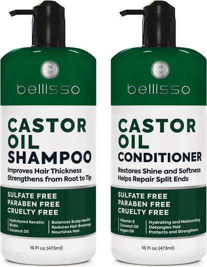 Caffeine Shampoo and Conditioner Set - Volumizing Products for Women and Men - Thickening, Volume Boosting Formula for Thinning and Fine Hair - Sulfate Free, No Parabens - Hydrating, Salon Grade