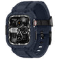 amBand Bands Compatible with Apple Watch 9/8/7/6/5/4 & SE 3/2/1 45mm/44mm Case for Men, M1 Sport Series Rugged Case Protective Cover for iWatch SE3/SE2/6/SE/5/4 44/45 mm Men Black