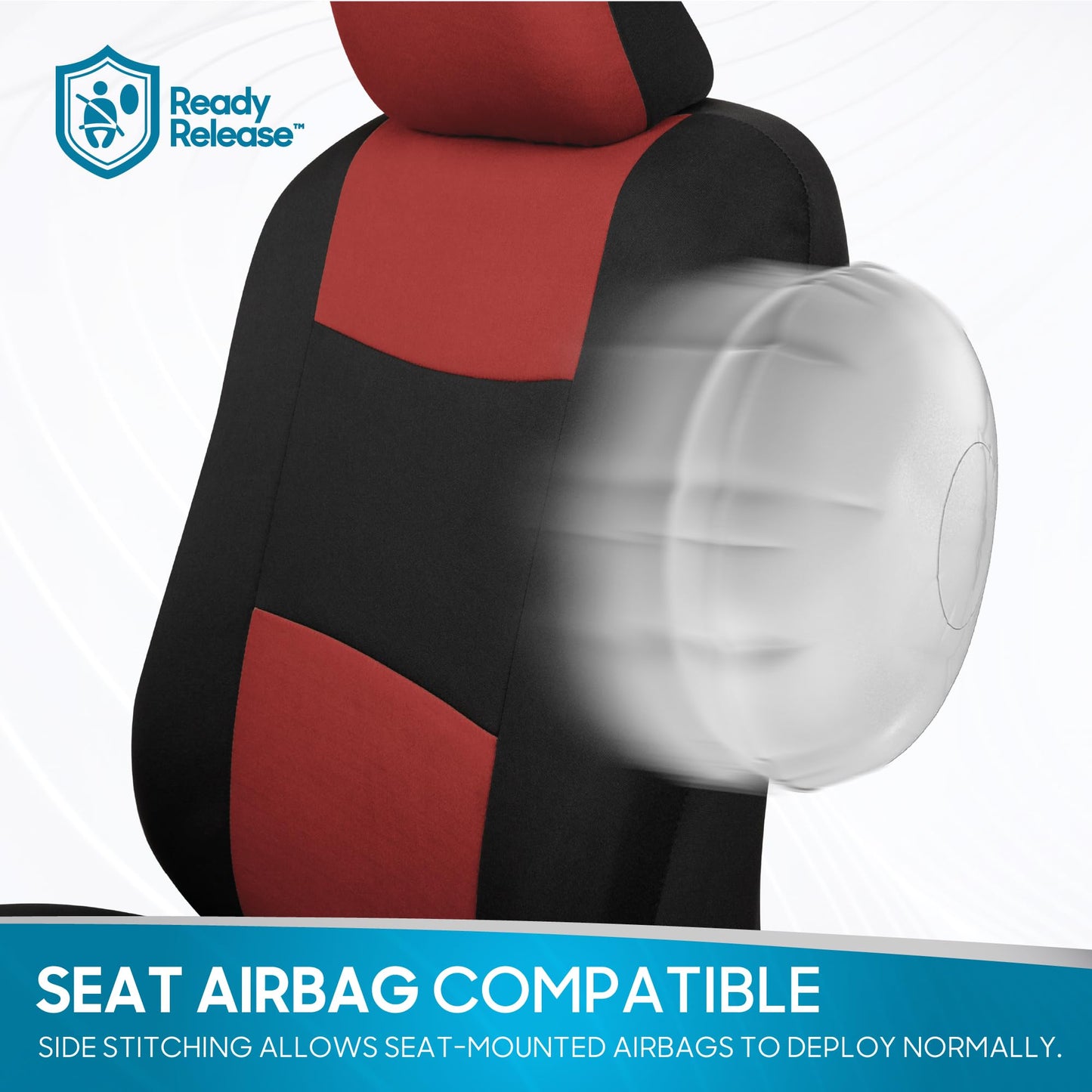 BDK PolyPro Car Seat Covers Full Set in Solid Black, Front and Rear Split Bench Seat Covers for Cars, Easy to Install Car Seats Cover Set and Accessories for Auto Trucks Van SUV - Solid Black