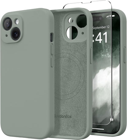 Magnetic for iPhone 17 Case Silicone Matcha