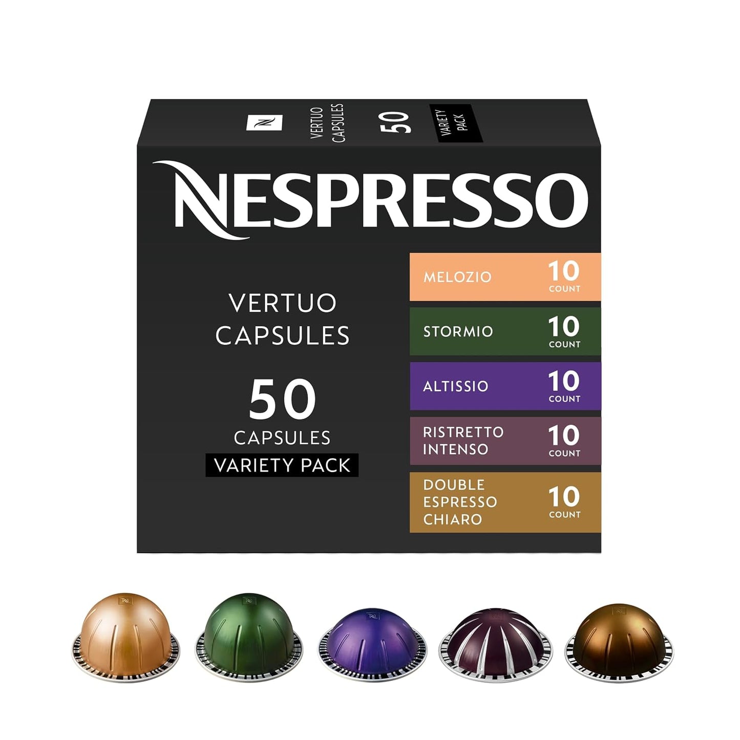 Nespresso Capsules Vertuo, Variety Pack, Medium and Dark Roast Coffee, 30 Count Coffee Pods, Brews 7.8 oz.