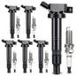 UF667 Ignition Coil & ILZFR6D11 Double Iridium Spark Plug for BMW 2.5-6.0L