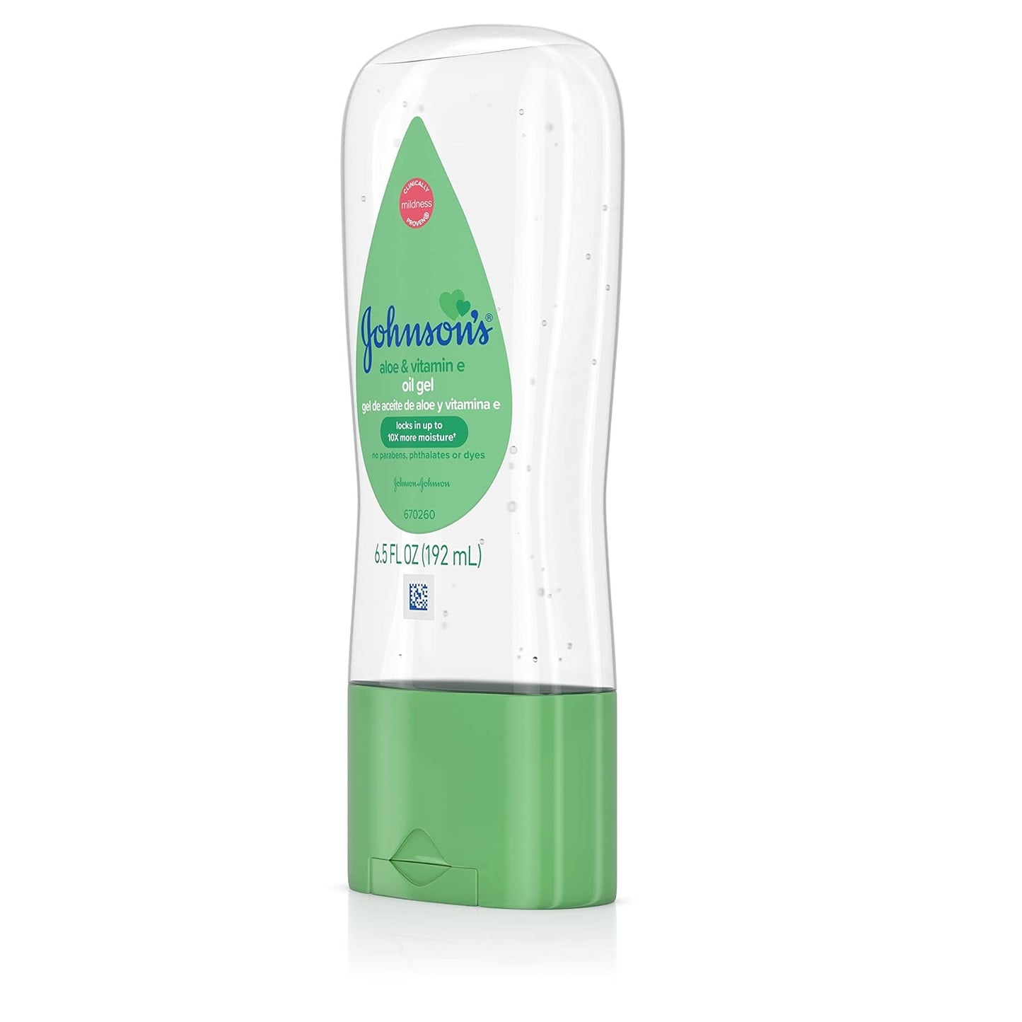 Johnson's Baby Oil Gel, Aloe Vera & Vitamin E, 6.5 fl oz