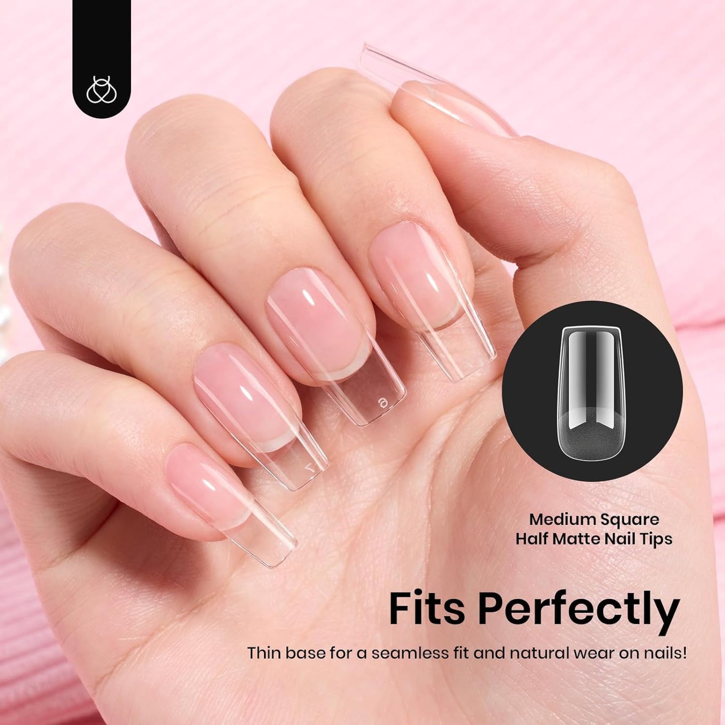 Beetles Soft Gel Nail Tips Short Almond 288pcs in 12 Sizes Etch-X