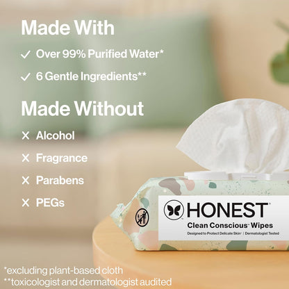 The Honest Company Multi-Use Baby Wipes, Pattern Play, 720 Count