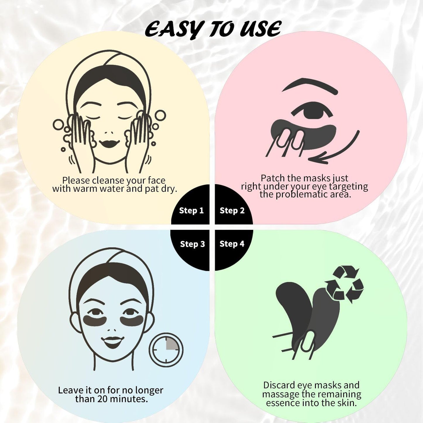 Maskiss 24k Gold Under Eye Patches (50 Pairs), eye mask, Collagen Skin Care Products, Eye Patches for Puffy Eyes, eye masks for dark circles and puffiness