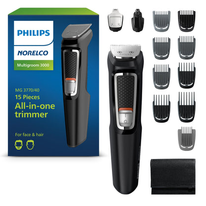 Philips Norelco All-in-One 3000 Series 13 in 1 Trimmer, Beard Styler & Men's Hair Clipper, 9 Length Settings & Self-Sharpening Skin-Friendly Blades, MG3919/50