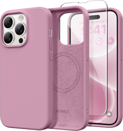 GONEZ Magnetic for iPhone 17 Pro Max Case, Silicone Cover Stone