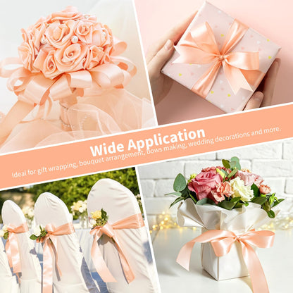 Mauproy Dusty Rose Satin Ribbon, 1-1/2 Inch, 50 Yards