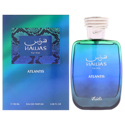 RASASI Hawas Atlantis Eau de Parfum for Men, 100ml (3.4 oz) Fresh & Modern Scent Spray