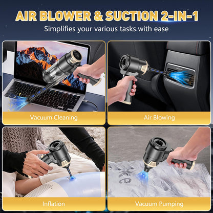 KMM Handheld Car Vacuum Cleaner, Hand Held Vacuum Cleaner and Air Duster