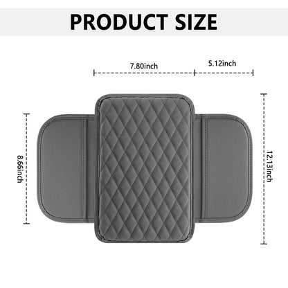 Stacool Upgraded Car Center Console Cover,Microfiber Leather Car Armrest Cover Cushion with 2 Storage Bags,Universal Car Armrest Storage Box (Black)