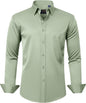 J.VER Men's Dress Shirts Solid Long Sleeve Stretch Wrinkle-Free Formal Shirt Business Casual Button Down Shirts