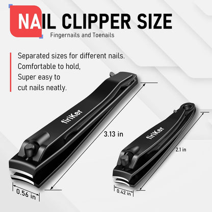 firiKer Nail Clippers with Nail File,Fingernail Clipper,Toe Nail Clippers