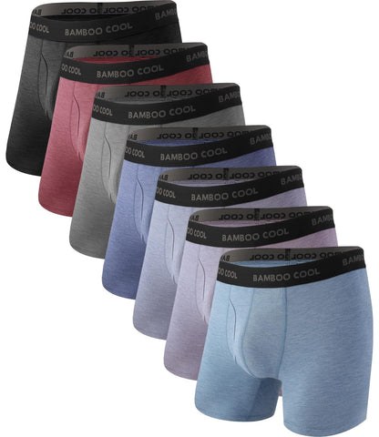 BAMBOO COOL Men's Boxer Briefs Ultra Breathable Underwear Multipack