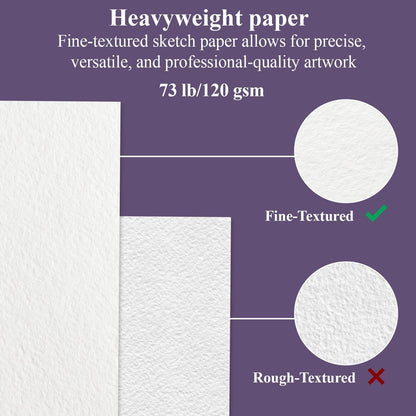 Fuxi 9" x 12" Sketch Book_Top Spiral Bound Sketchbook_100Sheets 68lb/100gsm