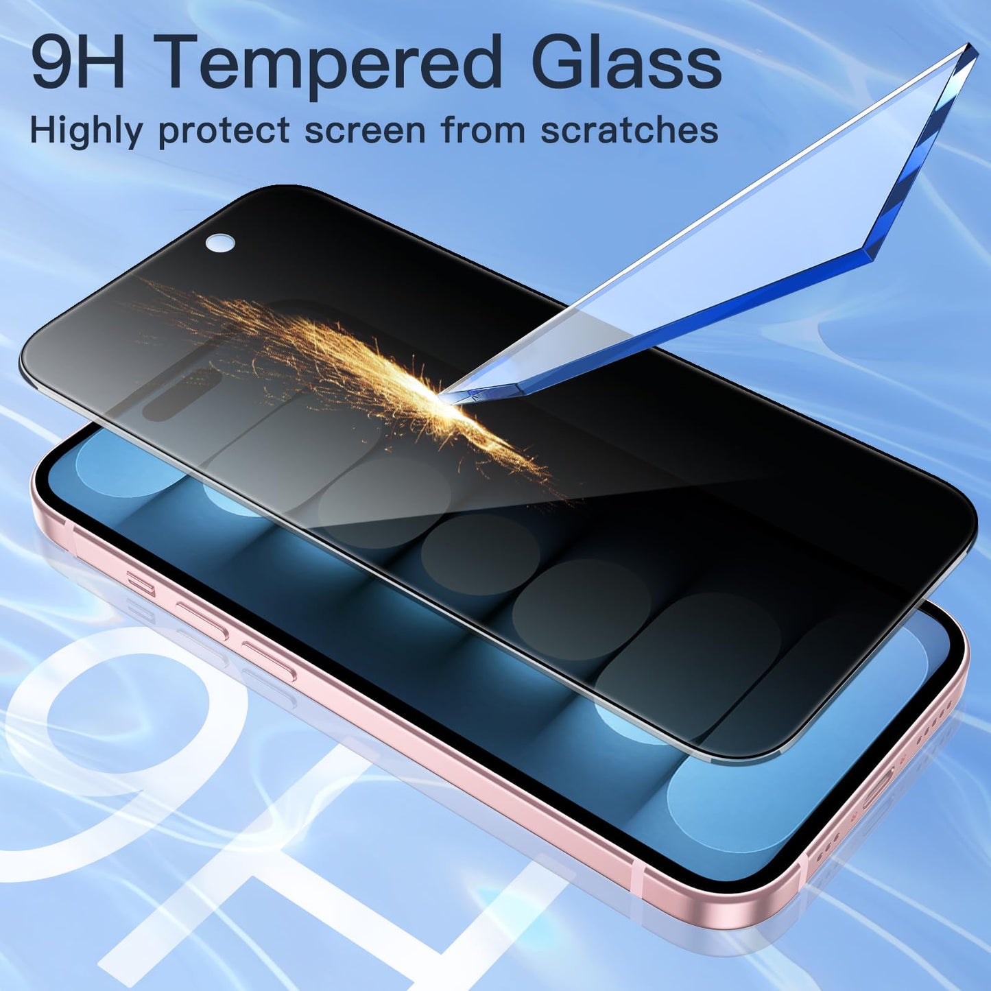 JETech Privacy Screen Protector for iPhone 17 Pro Max, 2-Pack