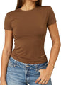 Abardsion Women's Casual Basic Slim Fit T Shirts