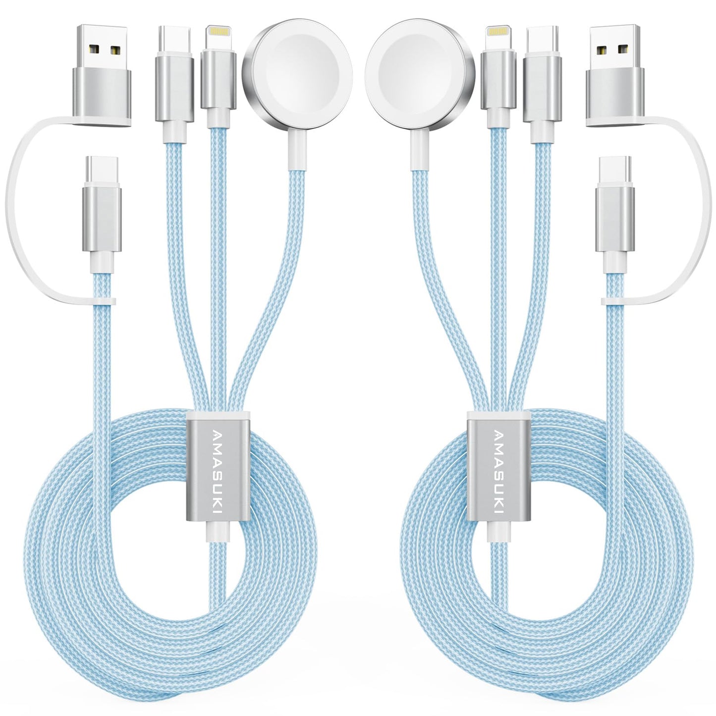 2026 Travel Essentials for Apple Watch Charger,Cruise Vacation Camping Essentials,iPhone Charger,Multi Charging Cable,3 in 2 Charging Docks for iWatch Series 11-2/Ultra,iPhone 17-12,Car