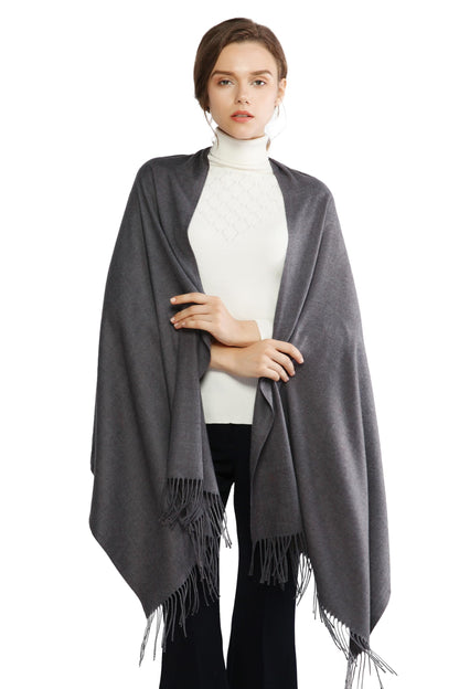 RIIQIICHY Women's Fringe Shawl Wrap Pashmina Scarf for Wedding Evening