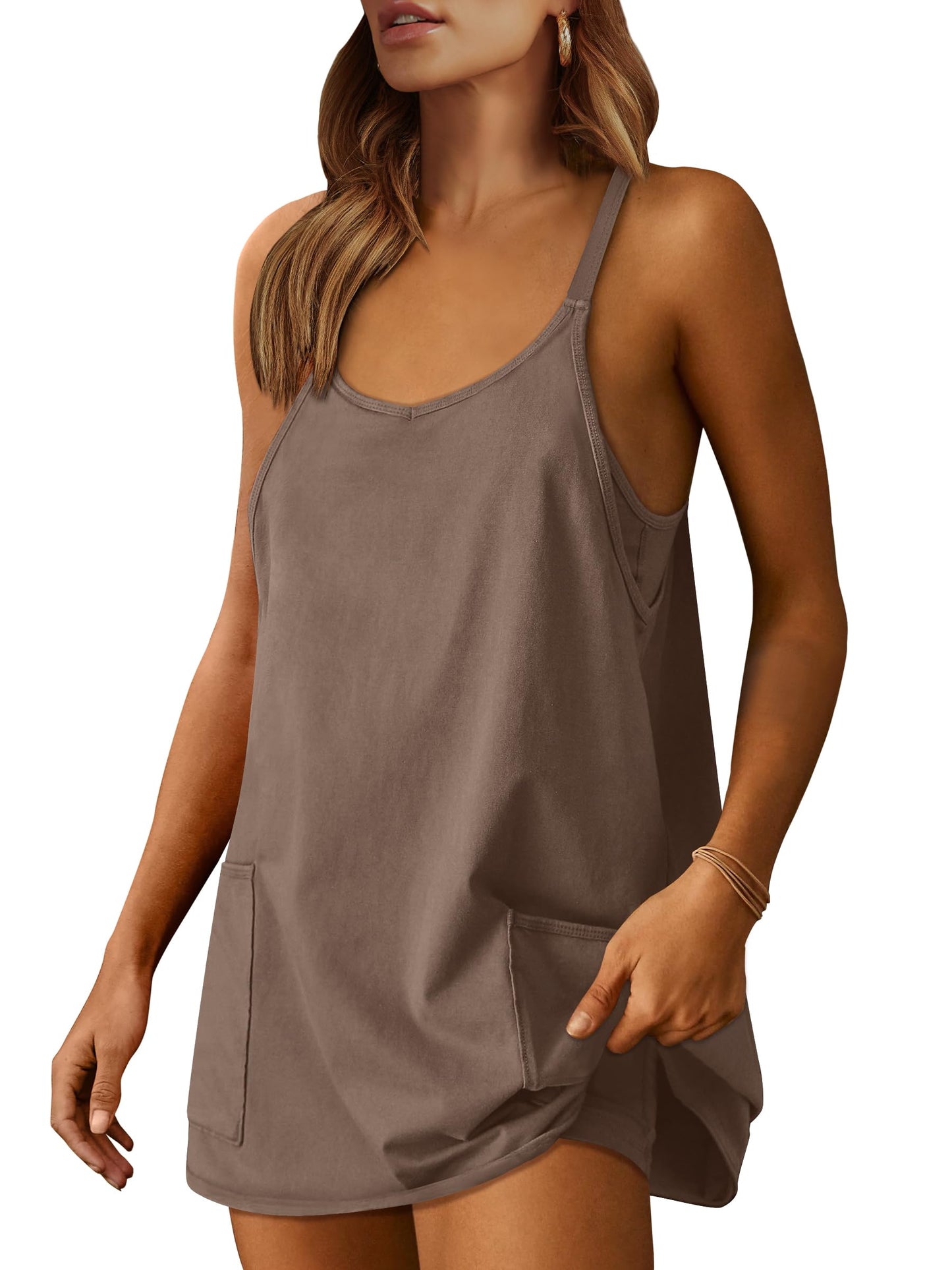 ANRABESS Women Athletic Dress Summer Tennis Workout Built in Shorts