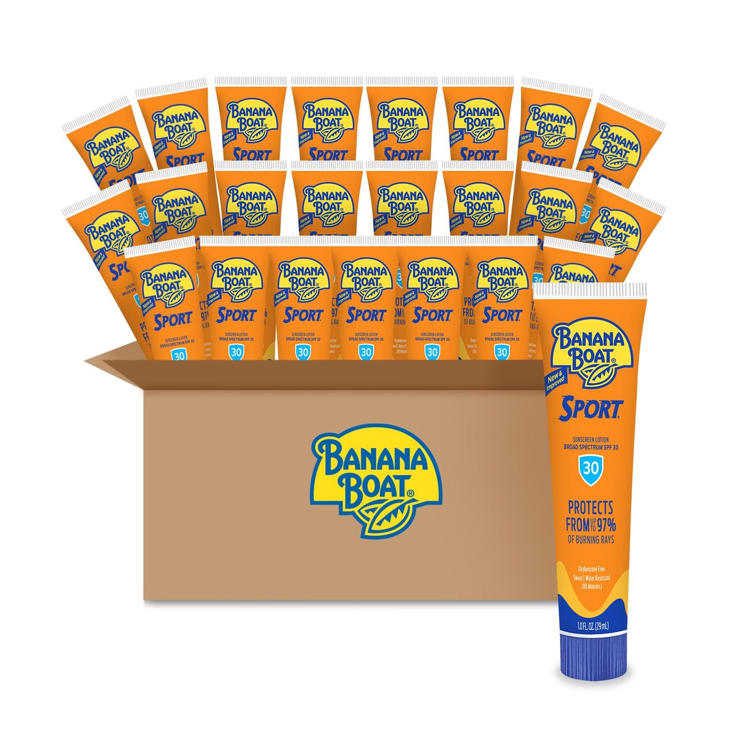 Banana Boat Sport Ultra Sunscreen Lotion SPF 30, Travel Size 3oz Twin Pack, Sweat & Water Resistant Sunblock for Active Lifestyle(Pack of 2)