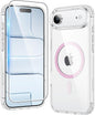 FNTCASE for iPhone 17 Pro Case Clear Magnetic with Screen Protector